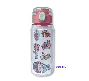 Botella De Plástico Con Filtro Escolar Stickers Decorativo 700ml Surtido