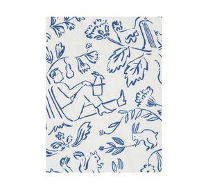Cortina baño trazos azul 180x180 cm