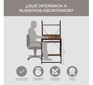 Escritorio Estilo Industrial Relan Estanter铆a Lateral Desk 4