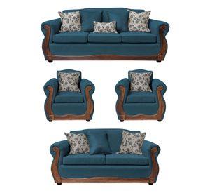 Living Con Resorte Estructural 9 Cuerpos 4+3+1+1 Gran Santi Chenille X