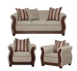 JUEGO DE LIVING ATENAS 311 BEIGE LINO