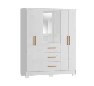 Clóset 4 puertas Versalles blanco 190x152.4x46.5 cm