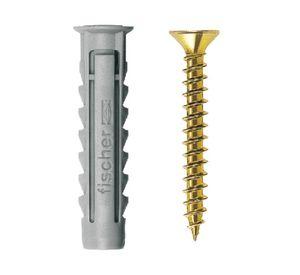 Tarugo + tornillo SX nylon- acero 6 mm 30 un.