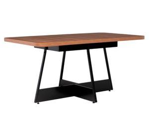 Mesa comedor Rio canela/negro 76.5x160x90 cm