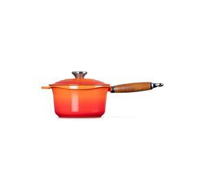 Le Creuset Cazo mango madera 18cm Volcanico Hierro