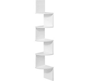 Mueble Estante Esquinero ZigZag Blanco Ribe