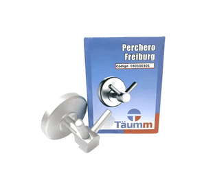 Perchero Pared Freiburg Taumm Metalico Satinado 2 Ganchos