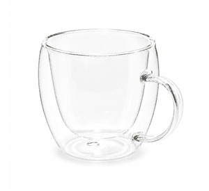 SET 2 TAZAS ESPRESSO DOBLE PARED BOROSILICATO 80ML