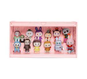 Caja Exhibidora de Figuras con Luz, Container Show Box Rosa