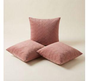 Funda Decorativa Plush Rosa Texturizada Pack de 3 046 para Hogar