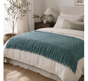 Manta Verde Liviana Decorativa Para Cama Y Sillón 012 Diseño Moderno