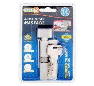 Cilindro Odis Llave-Seguro 70mm - Niquél Satinado