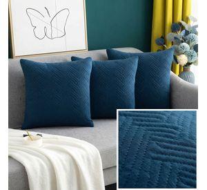 Funda Decorativa Plush Azul Texturizada Pack de 3 046 Estilo Único