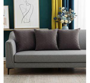 Funda Decorativa Plush Gris Texturizada Pack de 3 046 para Hogar