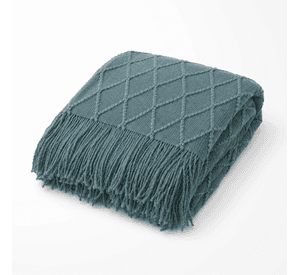 Manta Verde Liviana Decorativa Para Cama Y Sillón 012 Estilo Único