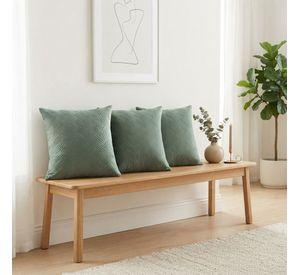 Funda Decorativa Plush Verde Texturizada Pack de 3 046 Calidad Premium