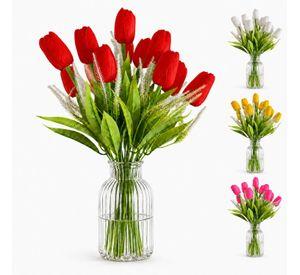 Ramos De 12 Tulipanes Artificiales Flor Decoración Tulipan