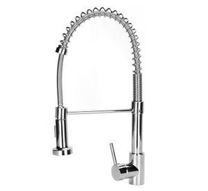 Llave Monomando Lavaplatos Cocina Grifo Flexible Plateado
