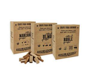 Pack 3k Chip De Madera Para Ahumar Roble, Manzano Y Ulmo