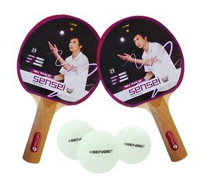 Set Tenis de Mesa Sensei 2 Paletas y 3 Pelotas Iniciacion