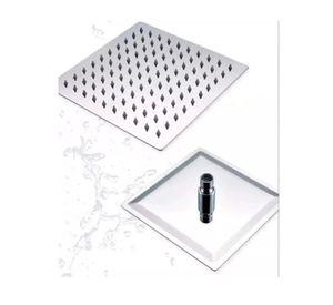 Plato Ducha Cuadrado + Brazo Para Flexible + Flexible 1.85 M