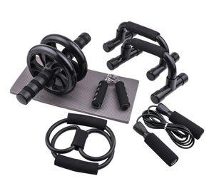 Set Deportivo 7 En 1 Rodillo Rueda Abdominal Cuerda Norplat