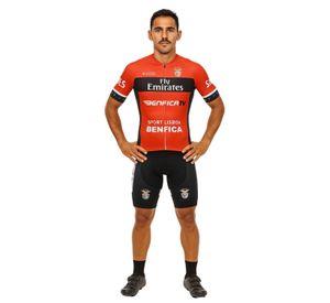 Traje de Ciclismo Manga Corta Profesional - Benfica Rojo Negro