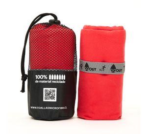 Toalla de microfibra Go Ot 100% reciclada, tamaño M Rojo