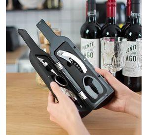 Set De Vino Sacacorchos Con Forma De Botella