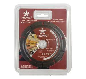 Disco Corta Madera plastico 115mm Hemic Negro