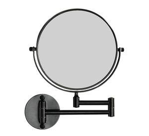 Espejo Maquillaje Baño Articulado Abatible Aumento Negro