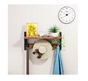 Repisa Perchero Estante De Pared Estanterias Marron