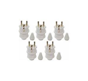 Pack 5 Enchufes Macho Schuko 16 Amperes