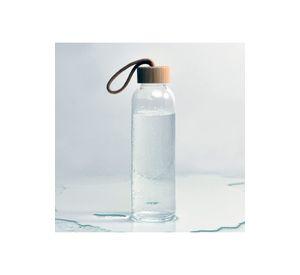 Botella Vidrio Tapa Bambú 500 ML