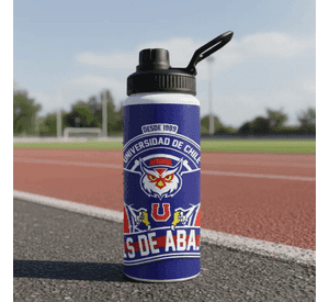 Botella Estampada LOS DE ABAJO, UDE CHILE Futbol Regalo 850ml