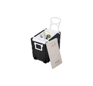 Mesa Cooler 28 LT Camping Sillas 2 en 1 Negro