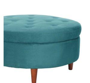Pouf Paris Tela Velvet Turquesa