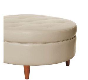 Pouf Paris Pu Beige