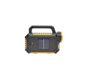 Linterna Reflector Luz Solar Portátil Carga USB Naranjo