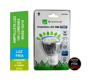 Ampolleta Led de 5W. GU10.Luz Fría/ X 6 Unidades.