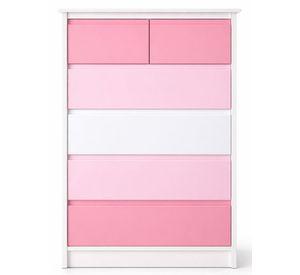 Cajonera 6 Cajones Rosada Blanca Rosa Premium