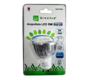 Ampolleta Led de 5W. GU10.Luz Fría/ X 3 Unidades.