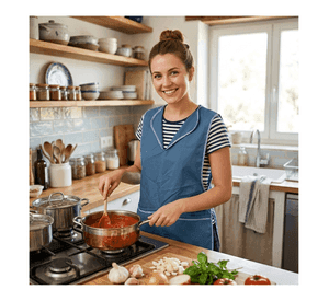 Delantal Tipo Chaleco Para Mujer Mandil De Cocina Con Bolsillos