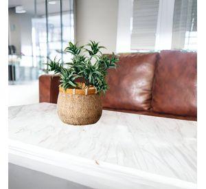 Maceta Plantas Arcilla Imitación De Ratán Decoración Jhn