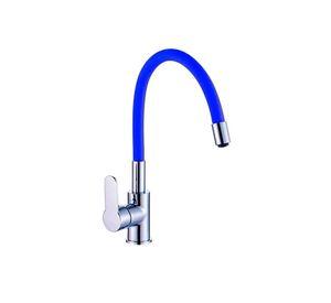Llave Griferia Lavaplatos Cuello Cisne Flexible Tap 16 Azul