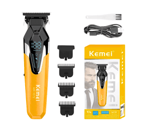 Combo Kemei Trimmer Kemei 1572 Shever Kemei 1102 Negro