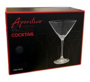 SET 4 COPAS MARTINI GLASSO