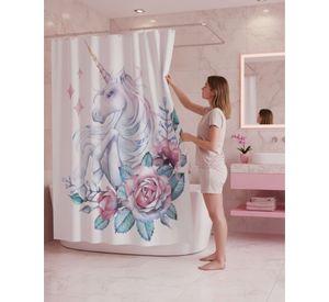 Cortina de Baño Tela Género + Forro Impermeable c35