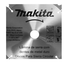 Disco Sierra Circular 7-1/4 40 D Makita D-51356