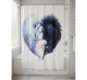 Cortina de Baño Tela Género + Forro Impermeable c37